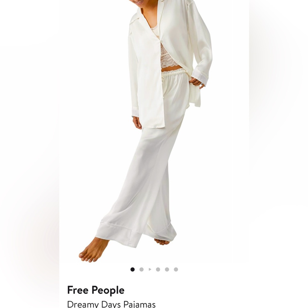 Free People Dreamy Days White Pajama Set